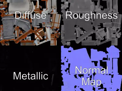 Traditional Pavilion Roof model pack Low-poly 3D model