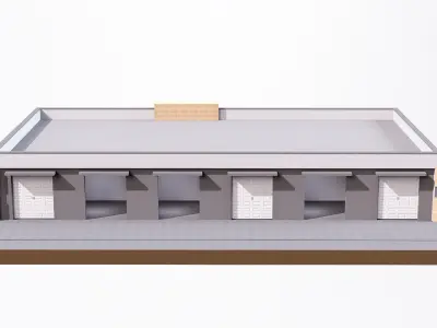 Garage Low-poly 3D model buy