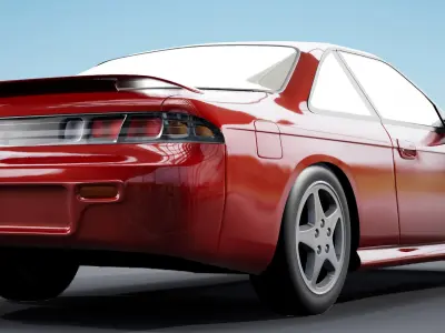 Nissan Silvia S14 kouki Stock 200SX Low-poly 3D model