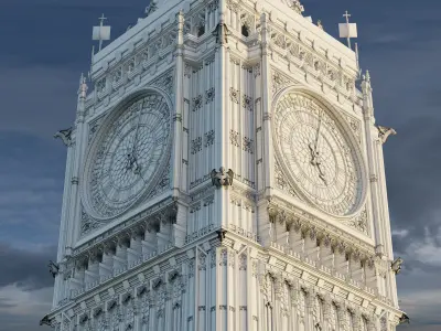Big Ben tower - Elizabeth tower 3D model