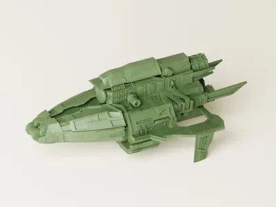 Sci-Fi Spaceship Low-poly 3D model by pmvch from CGTrader