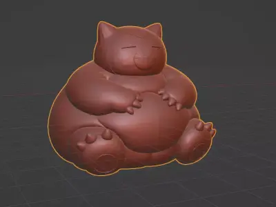 Chubby Snorlax 3D The Cutest Sleepy Giant 3D print model