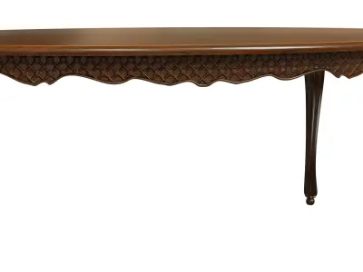 Classic table with carvings 2100 3D model