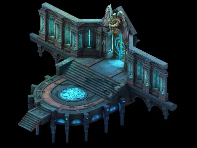 Game Palace - Temple 01 3D model