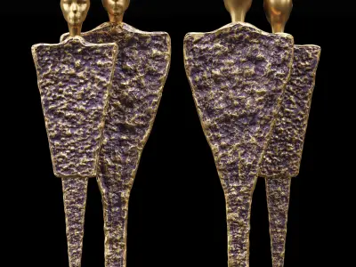 Couples Figure Sculpture 2 3D model