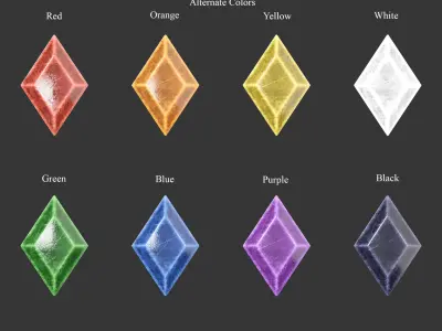 Medieval Treasure Jewels Low-poly 3D model
