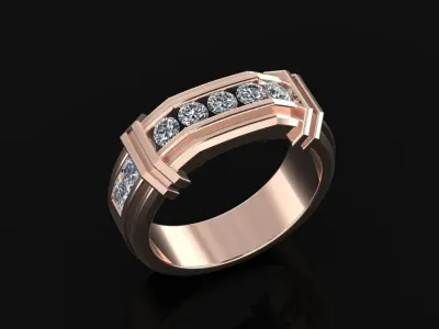 Man Ring 03  3D print model