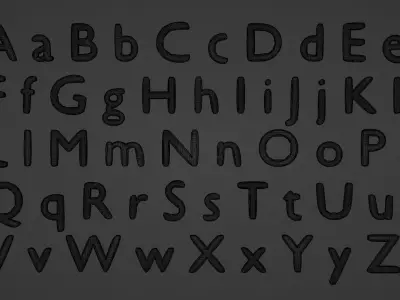 Balloons Alphabet 3D Model Free 3D model