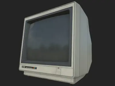 CRT Monitor Low-poly 3D model