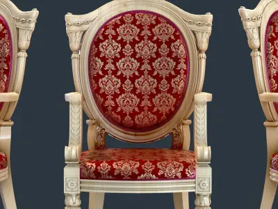 Classic Chair Low-poly 3D model