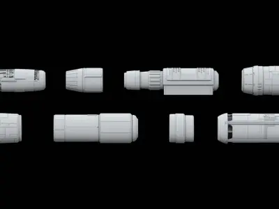 Sci-Fi KitBash Engine Pack II - Star Wars 3D model
