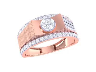 Mens gemstone diamond men Ring with details images 24 3D print model