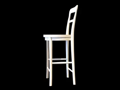 ClineCounter Stool-white painted Low-poly 3D model