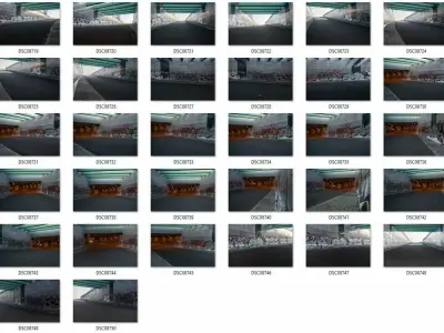 Tunnel 3 HDRis with 99 backplates 3D model