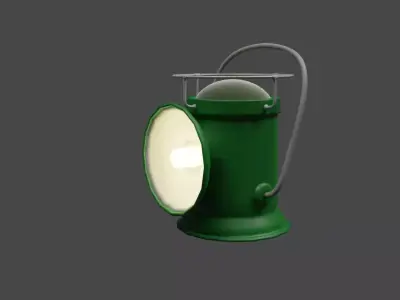 Military Lantern Low-poly 3D model