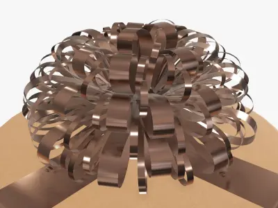 Wrapped Christmas gift 09 3D model