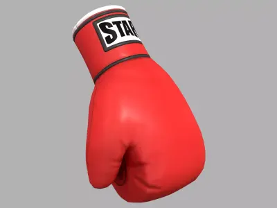 Mens Boxing Gloves Low-poly 3D model