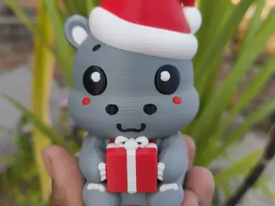 Christmas Special - Cute little Hippo 3D print model