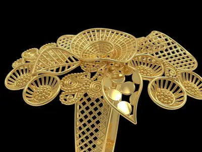 Fusion Gold Rings RAA04 3D print model