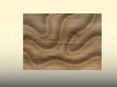3D Wavy Wooden Panel STL Digital CNC  for Wall Furniture Decor  3D print model