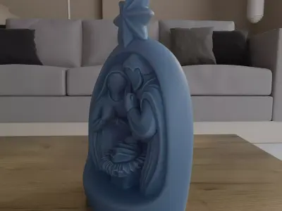 Modern Minimalist Nativity Scene STL 3D Print Model 3D print model