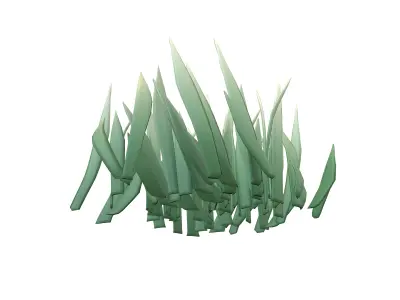 Cartoon Grass v2 002 Low-poly 3D model