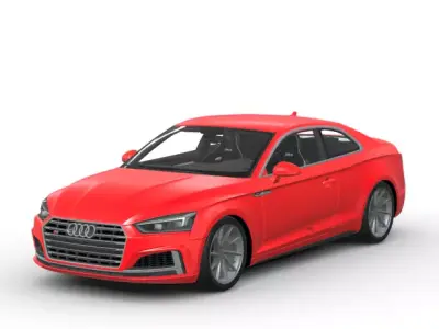 Audi S5 2017 Low-poly 3D model