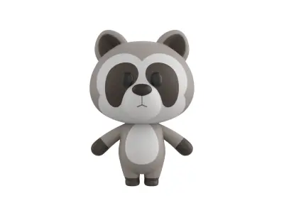 Character017 Raccoon 3D model