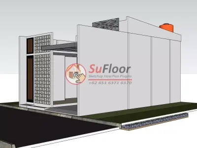House 6x10m code 611 - Sketchup 3D model 3D model 3D model