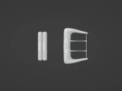 Santa Clause Belt Buckle 3D print model