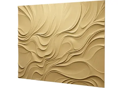 modern panel wall decor set relief stl mural CNC 185 3D model