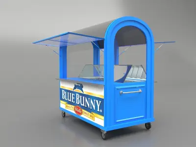  Ice Cream Cart 3D model