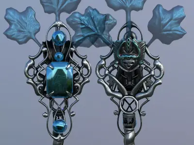 Key winter Low-poly 3D model