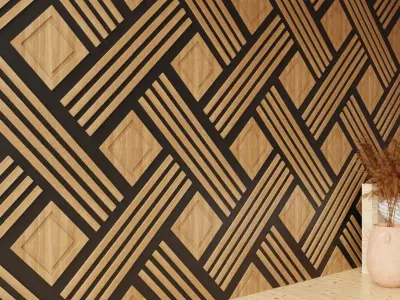 Wall wood seamless set2 V24 3D model