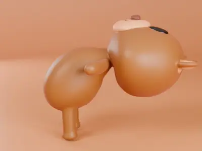 Teddy Bear 3D Model Low-poly 3D model