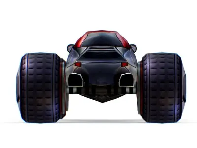 Cartoon Toy AR Racing Car 05 Low-poly 3D model