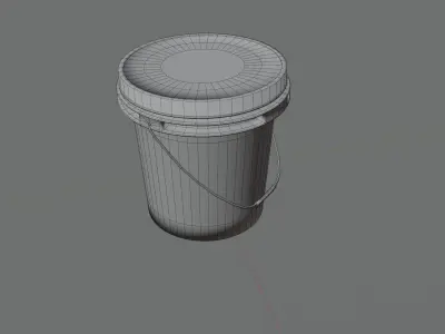 Realistic Paint Bucket 3D Model Low-poly 3D model