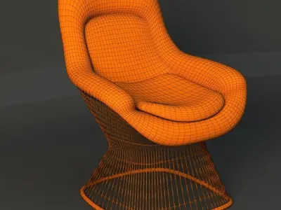  Warren Platner Lounge Chair 3D model