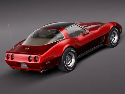 Chevrolet Corvette C3 1980 3D Model 3D model