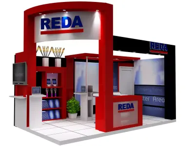 Booth Exhibition Stand a459a 3D model