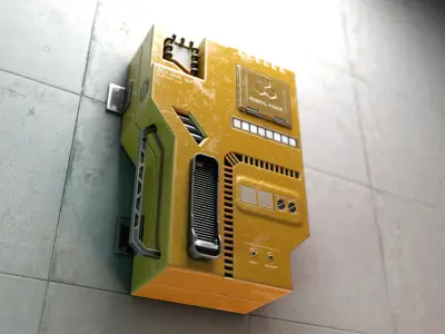 Scifi Closet PBR Low Poly Low-poly 3D model