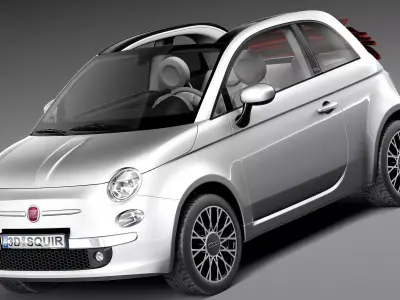 Fiat 500C 2013 3D model