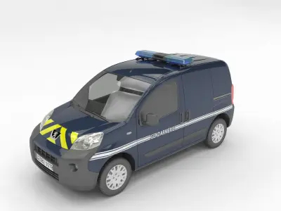 french gendarmerie vehicles 3D Model Pack