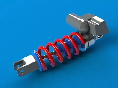 R6 rear shock Free 3D model