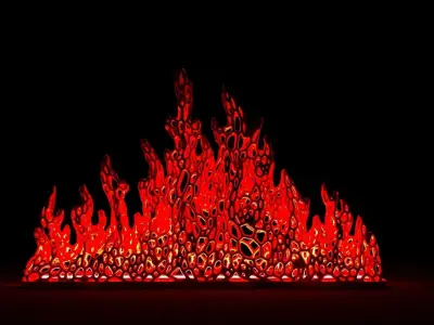 Fire voronoi 3D print model