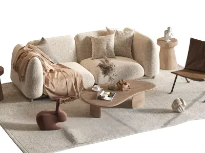 coffee and sofa combination table 3D model