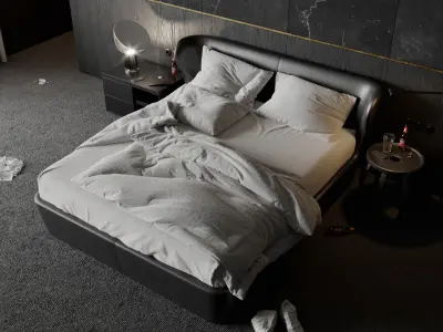 Black Bedroom 3D model
