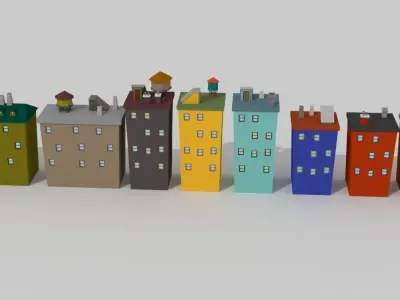 Street Pack Low-poly 3D model