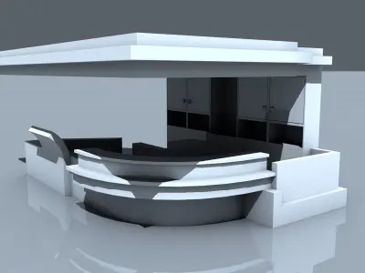 Coffee Kiosk Version 2 Free low-poly 3D model