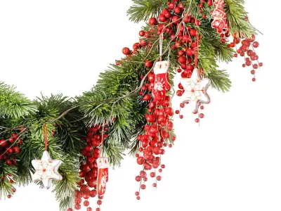 Christmas wreath v2 3D model